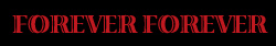 FOREVER FOREVER